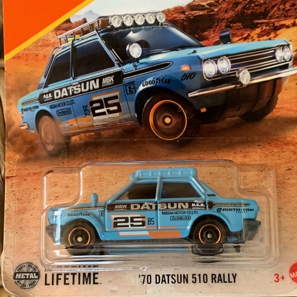 70 Datsun 510 Rally Nissan 1970 Diecast Metal Race Car Matchbox New 2025 Model - Picture 3 of 7